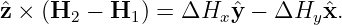 ˆz × (H2 −  H1 ) = ΔHx ˆy − ΔHy  ˆx.
