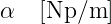 α   [Np/m  ]
