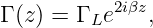 Γ (z ) = Γ Le2iβz,

