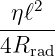  ηℓ2
4R----
  rad