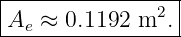 |----------------|
-Ae-≈-0.1192-m2.--
