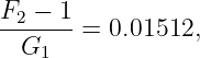 F2-−-1-= 0.01512,
  G1
