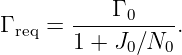        ----Γ 0---
Γ req = 1 + J0∕N0 .
