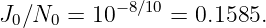 J ∕N  =  10−8∕10 = 0.1585.
 0   0
