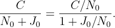 ---C----   --C-∕N0---
N  + J  =  1 + J ∕N  .
  0    0        0   0
