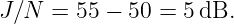 J ∕N =  55 − 50 = 5dB.
