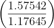 (        )
  1.57542--
  1.17645