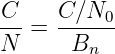 C--   C∕N0--
N  =   B
         n
