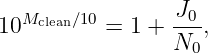 10Mclean∕10 = 1 + J0-,
                N0
