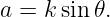 a = k sin𝜃.
