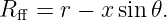 R ff = r − x sin 𝜃.
