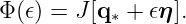 Φ(𝜖) = J[q∗ + 𝜖η].
