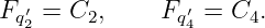Fq′ = C2,     Fq′ = C4.
  2             4
