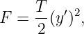      T-  ′2
F =  2 (y ) ,

