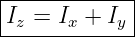 |------------|
-Iz =-Ix +-Iy|
