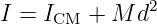I = ICM +  M d2
