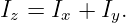 Iz = Ix + Iy.
