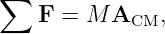∑
   F  = M ACM,

