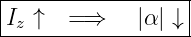 |-----------------|
Iz-↑--=⇒-----|α-| ↓-
