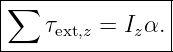 |∑---------------|
|    τext,z = Izα. |
-----------------|
