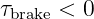 τbrake < 0
