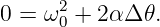 0 = ω20 + 2α Δ 𝜃.
