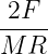  2F
-----
M  R