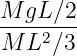 M--gL∕2-
M  L2∕3
