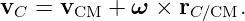 vC =  vCM + ω  × rC∕CM.
