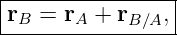 |----------------|
|rB = rA + rB ∕A, |
-----------------
