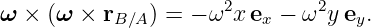 ω × (ω ×  r   ) = − ω2x e −  ω2y e .
           B∕A           x        y
