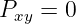 Pxy = 0
