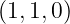 (1,1,0)
