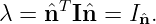 λ = nˆT Iˆn = Inˆ.
