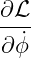 ∂ℒ
---
∂ϕ˙