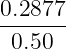 0.2877
-------
 0.50