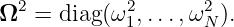   2          2      2
Ω   = diag(ω1,...,ω N).
