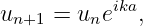u    = u eika,
 n+1    n
