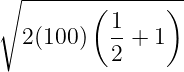   ----------------
∘        (      )
  2(100 )  1-+ 1
           2