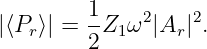         1-   2    2
|⟨Pr⟩| = 2 Z1ω |Ar |.
