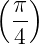 ( )
π-
4