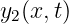 y (x,t)
 2
