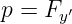 p = Fy ′
