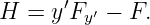 H  = y ′Fy′ − F.
