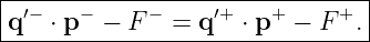 |-′−----−----−-----′+---+-----+-|
q---⋅ p-−--F--=--q--⋅-p--−-F--.-
