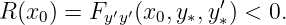 R (x0 ) = Fy ′y′(x0,y∗,y′) < 0.
                     ∗
