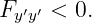 Fy′y′ < 0.
