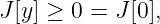 J[y] ≥ 0 = J[0],
