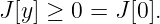 J[y] ≥ 0 = J[0].
