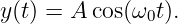 y(t) = A cos(ω0t).
